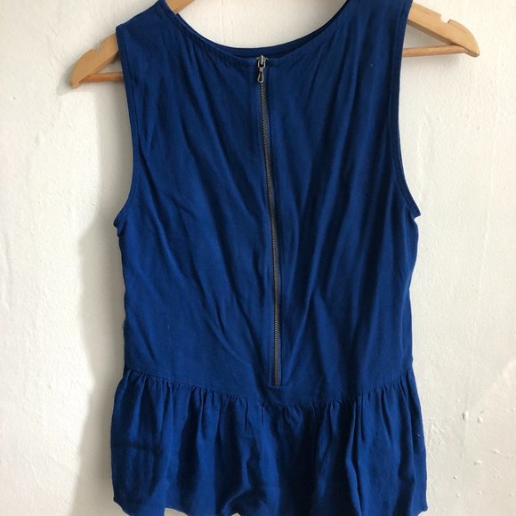 Aritzia Talula peplum top blue size S - Picture 2 of 3